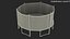 3D model trampoline safety enclosure