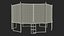 3D model trampoline safety enclosure