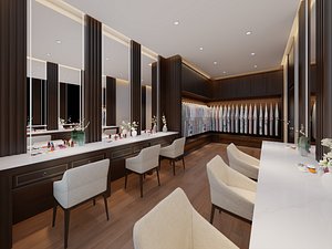 3D Luxury Vanity Makeup Room Interior