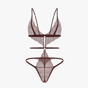 3D Lace Babydoll SS96 model