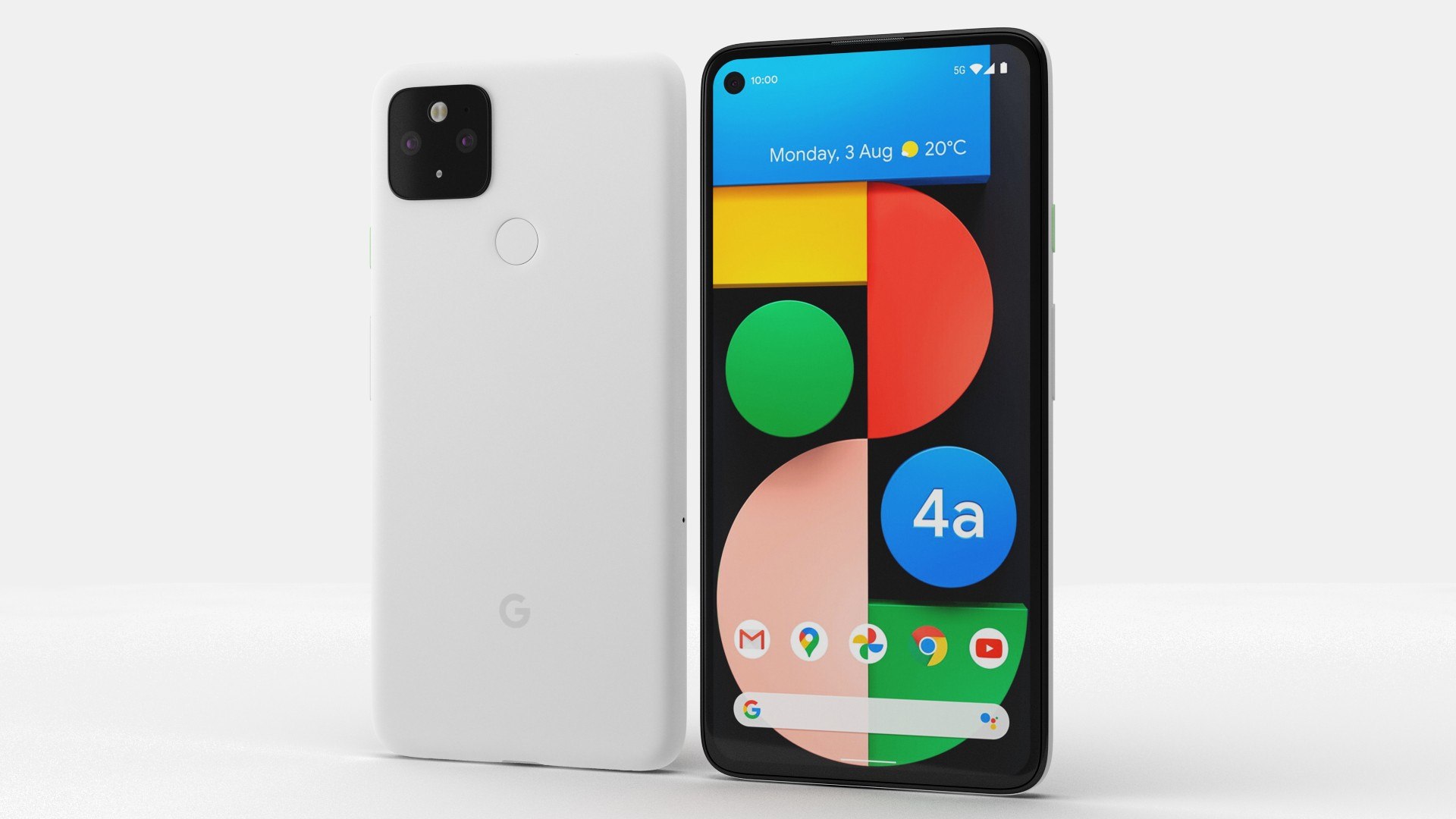 5G Mobile Phone Google Pixel 4a Clearly White 3D model preview