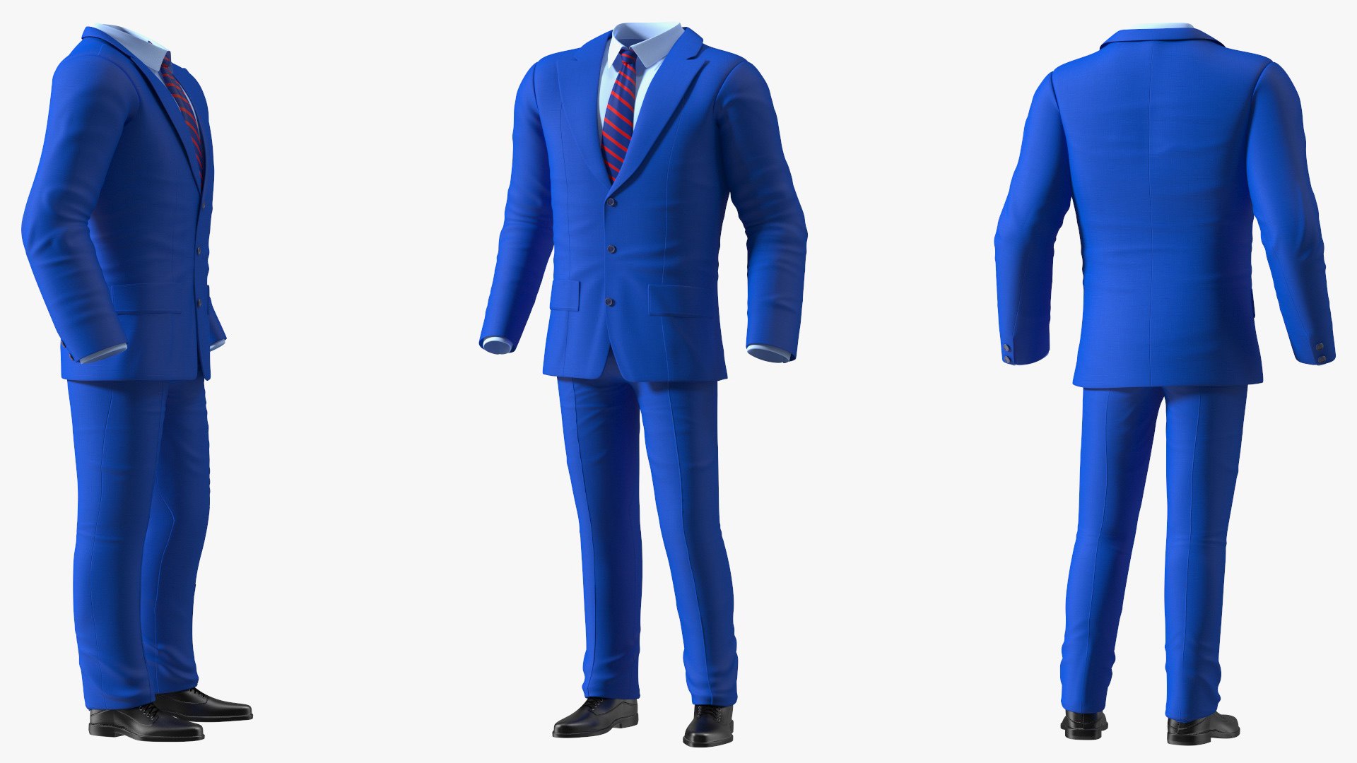 Cartoon Business Suit 3D model preview