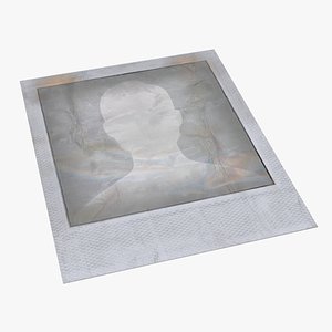 3D Old Grunge Instant Photo Frame