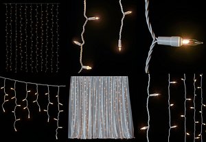 3D Garland and Bulb String 3