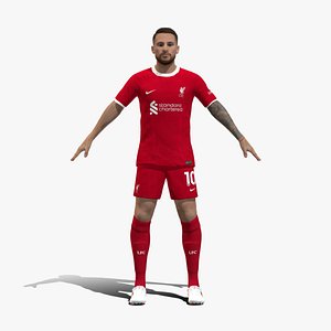 3D Rigged Alexis Mac Allister Liverpool 2024 3D model