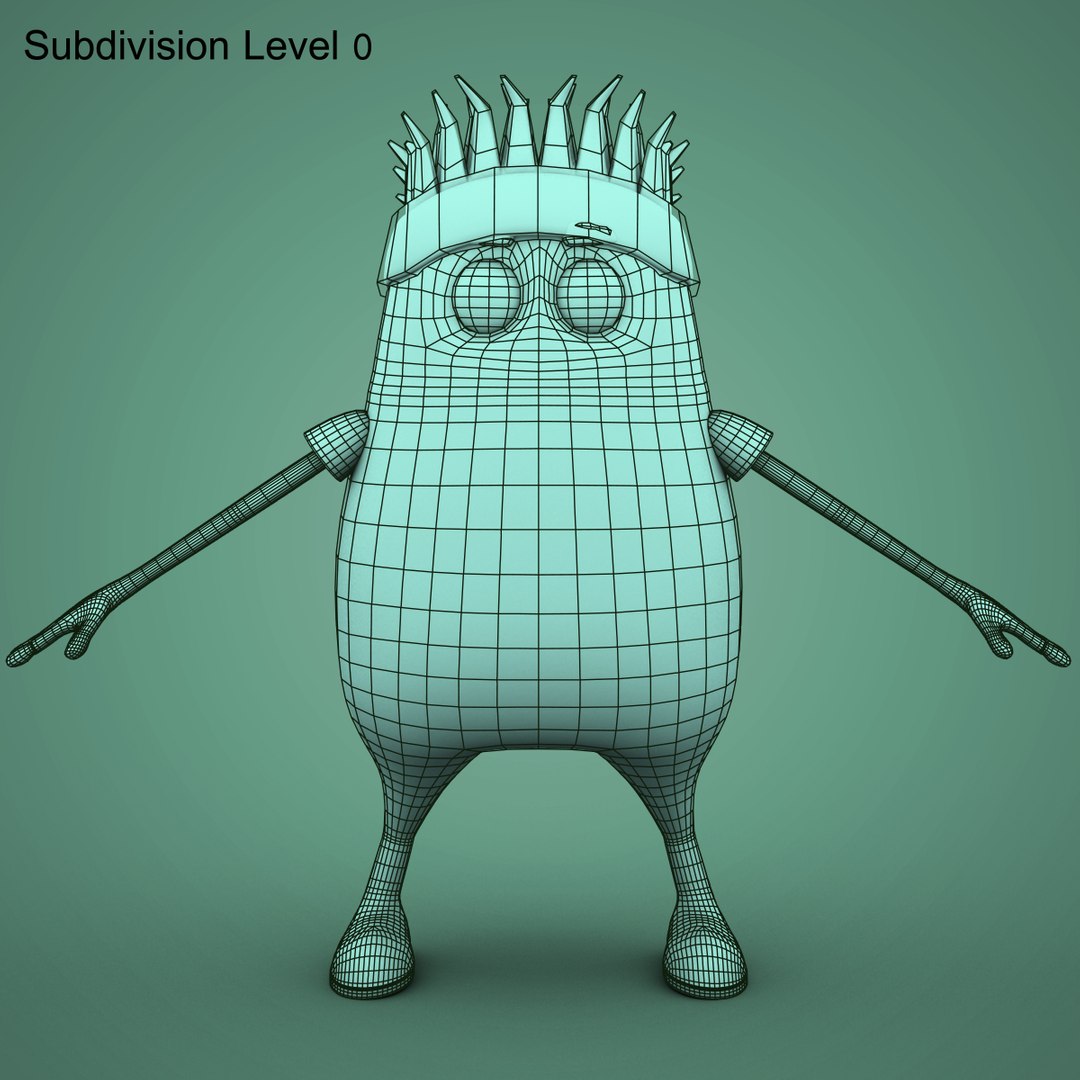 max low-poly rigged character bean