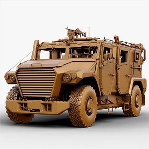 Highpoly Military Armored Car with Interior