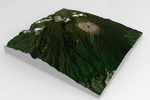 Mount Merapi Volcano in Indonesia 3D model