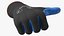 3D Safety Work Gloves Thumbs Up Blue Gray model