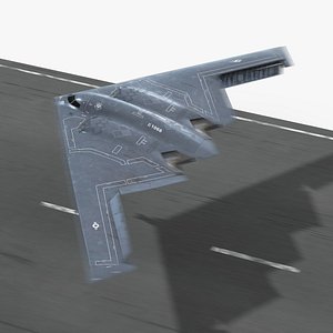 Bomber Jet B 2 Spirit Landing Animated Rigged for Maya