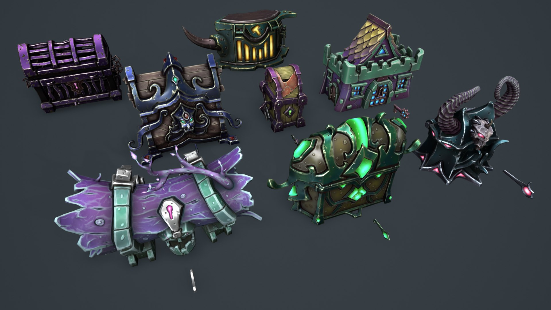 Fantasy chests 2 3D model https://p.turbosquid.com/ts-thumb/lN/f2oz4D/U8/6/png/1679035512/1920x1080/fit_q87/c5e2a73a25770275990e0aa7e9cc630e55770751/6.jpg