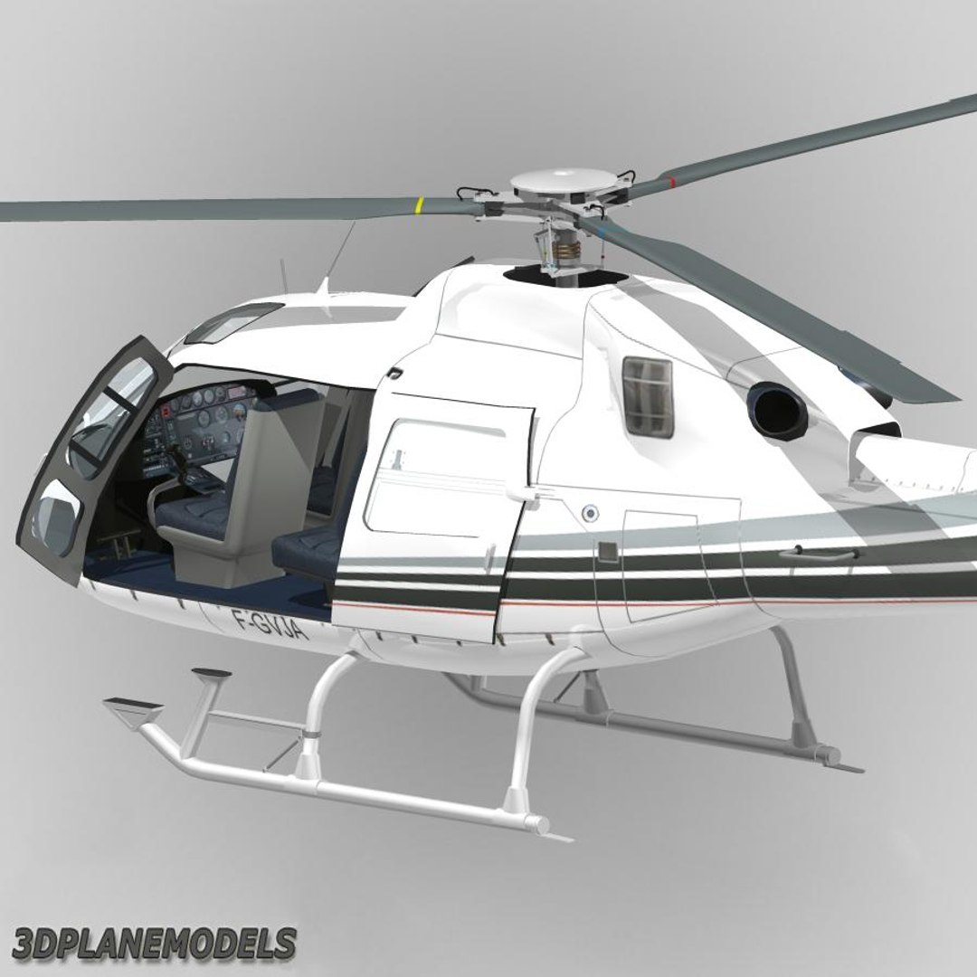 3d Model Eurocopter Mont Blanc Helicopters