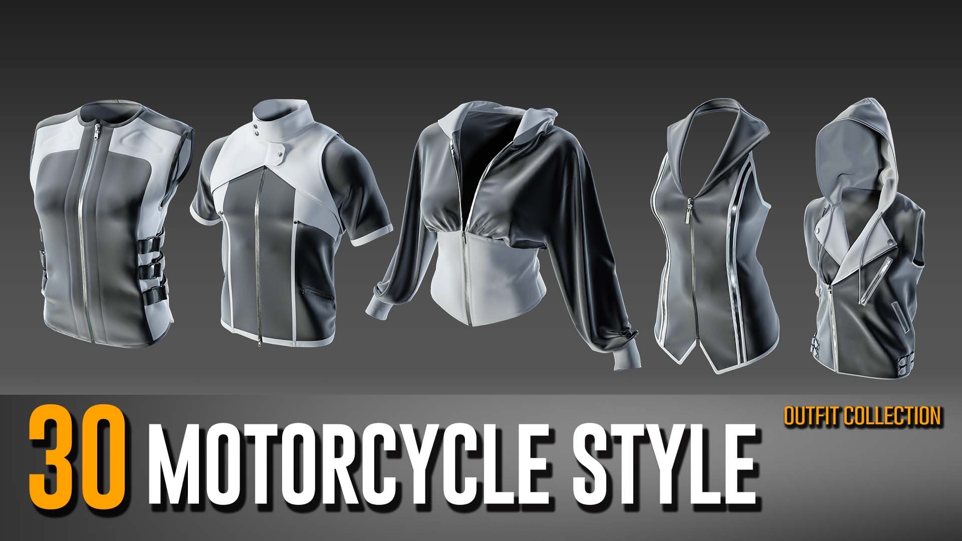 3D Model 30 Motorcycle Style Wear Collection For Men And Women- VOL 18 ...