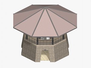 Tropical pavilion 26A66 3D