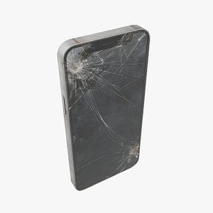3D Old broken Iphone