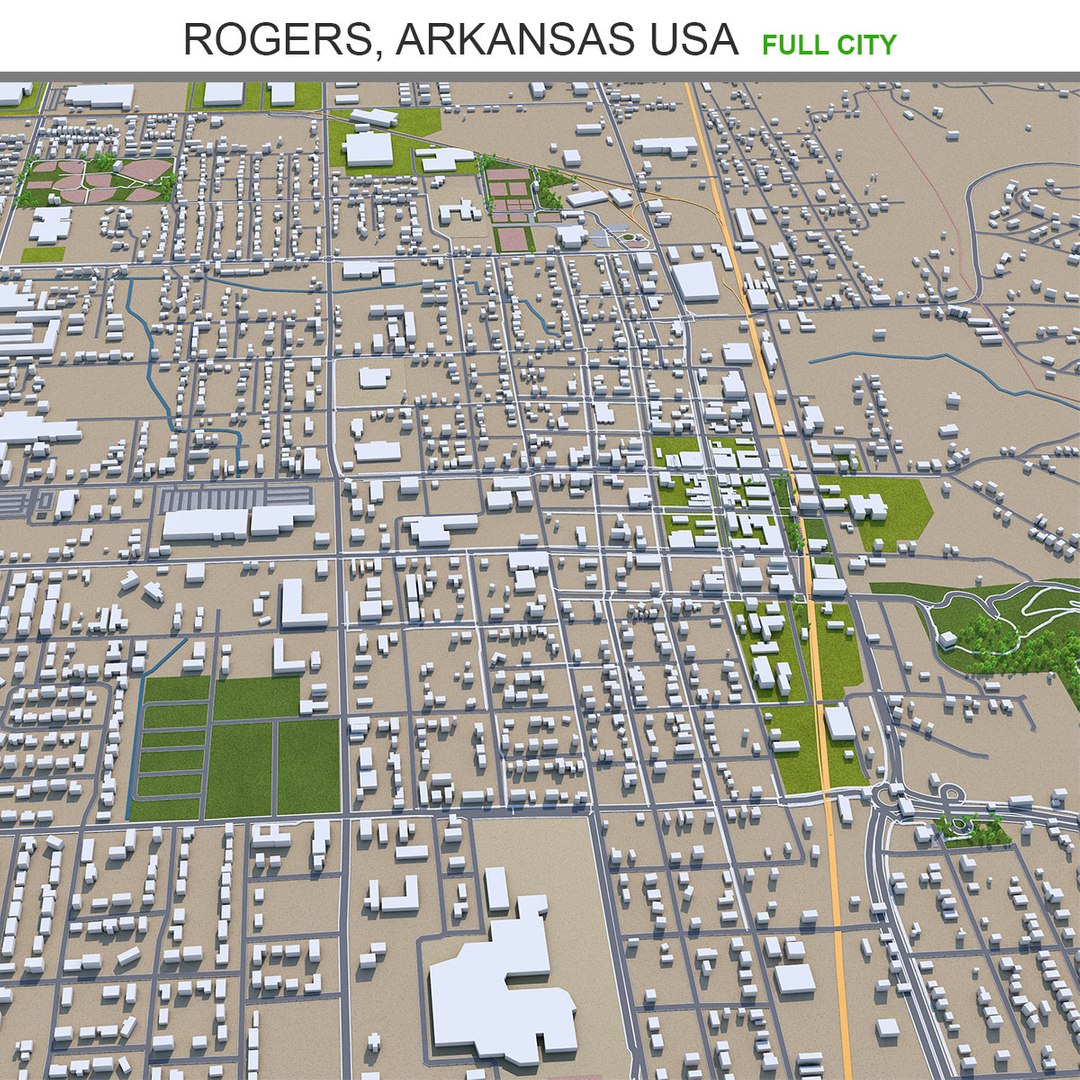 Rogers Arkansas USA model - TurboSquid 1720674