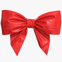 Low Poly Red Bow