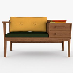 Sofa with shelves
