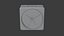 braun white clock 3D model