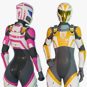 Futuristic girl - Sci-Fi character model