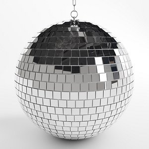 Professional Disco Ball with Motor and Chain 3D model