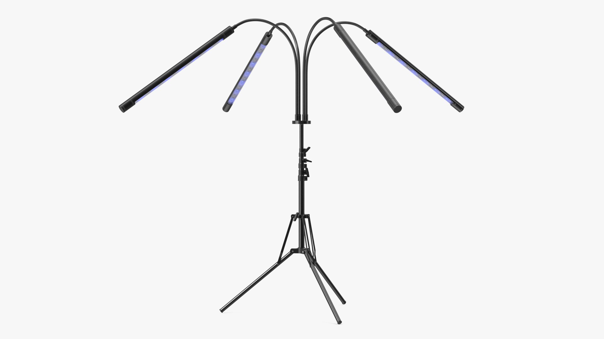 Stand with Grow Light Short Blue 3D model preview