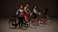 3D Cyclists-Collection x 4
