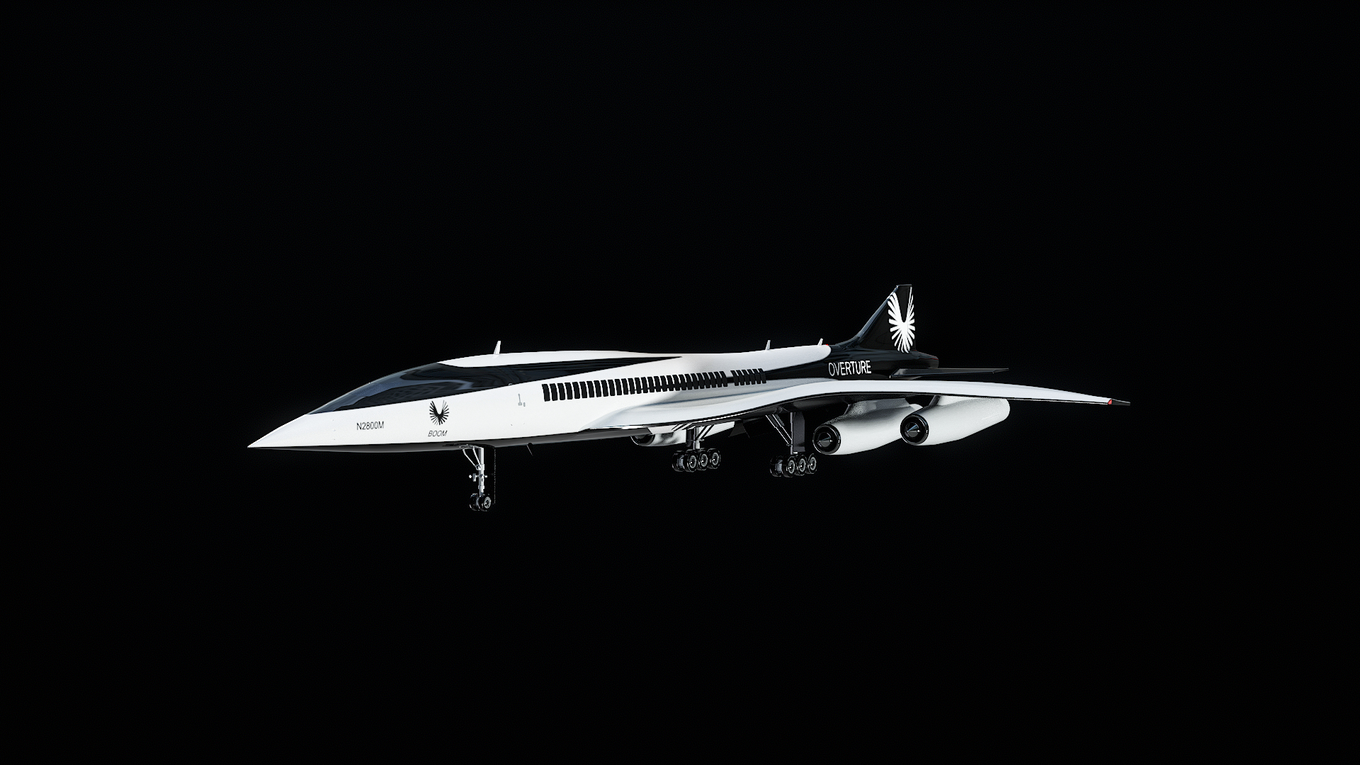 Boom Overture Supersonic Plane PBR Model - TurboSquid 2253359