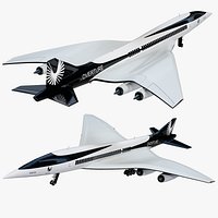 Boom Overture Supersonic Plane PBR