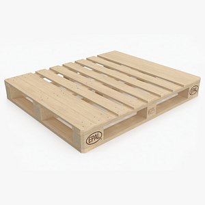3D wooden pallet eur2