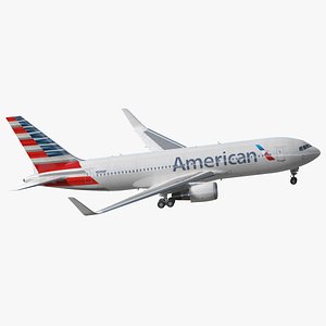 boeing 767-200er american airlines 3d max