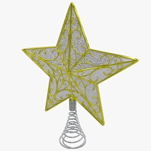 3D model christmas star tree topper