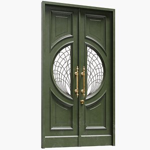 Exterior Entrance Front Door Green Wood