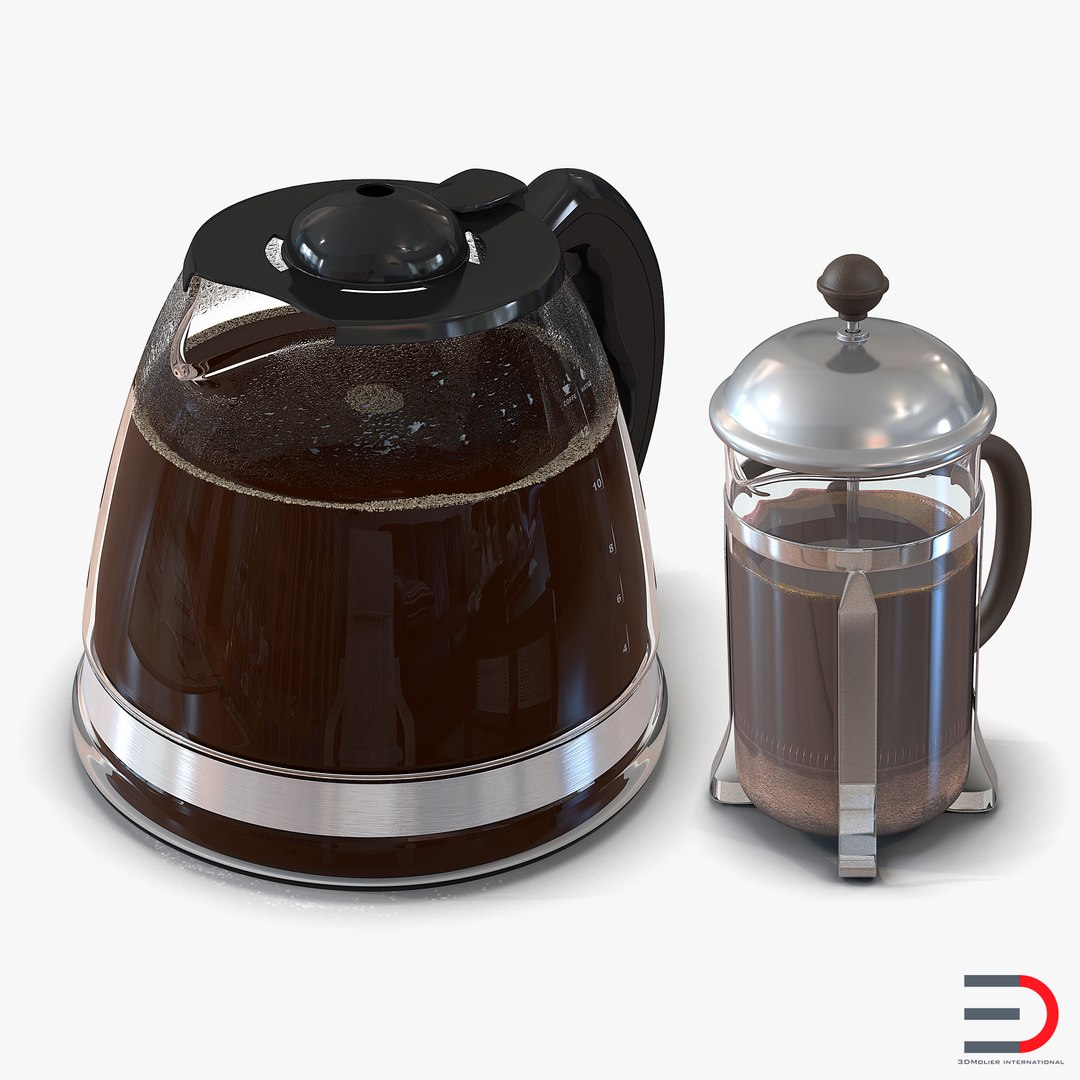 Coffee Pots 3D Models Collection 3D model preview