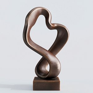 modern decorative abstract bronze 3D model