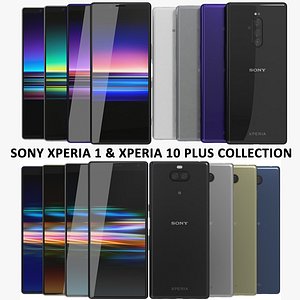 3D realistic sony xperia 1 model