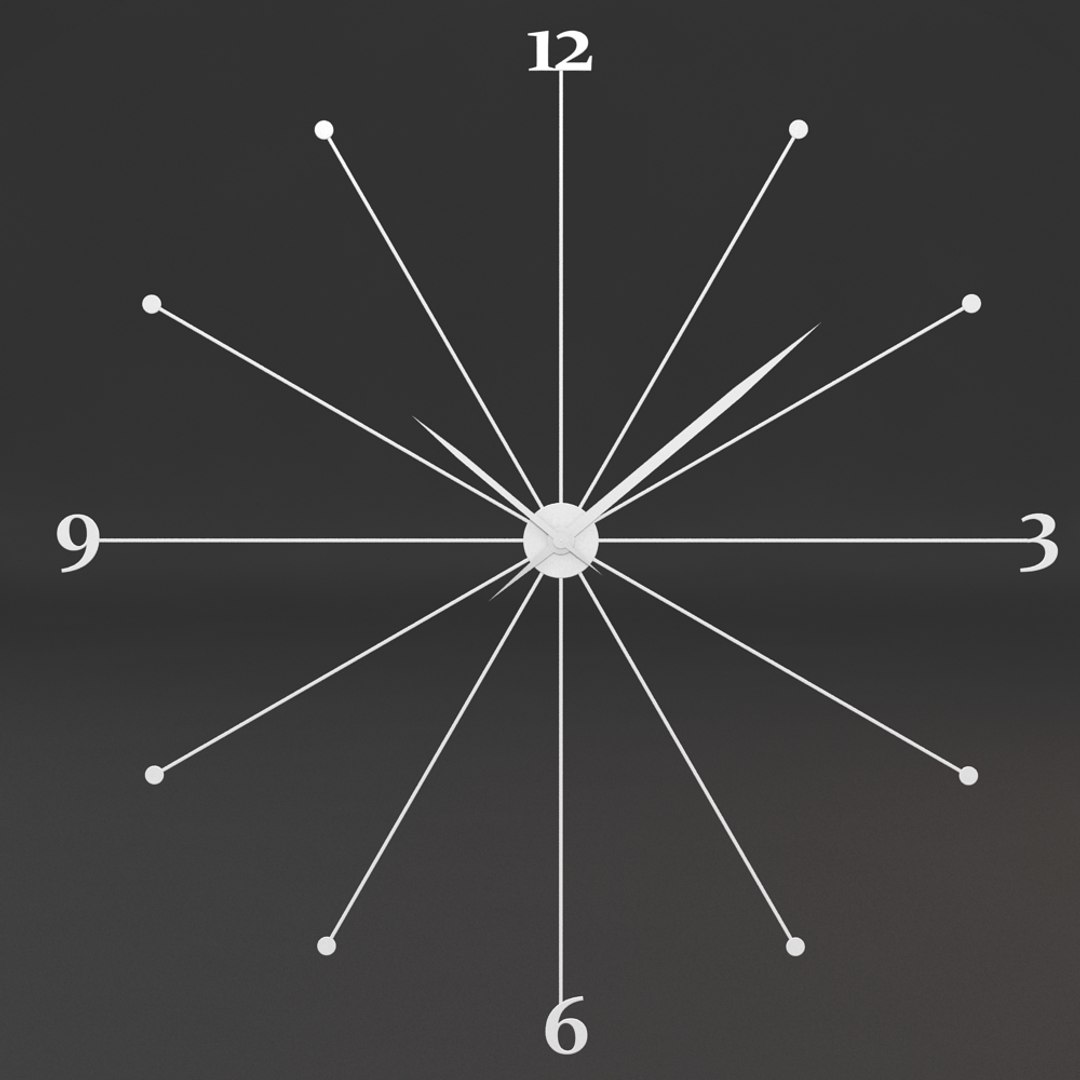 3d model realistic retro clock