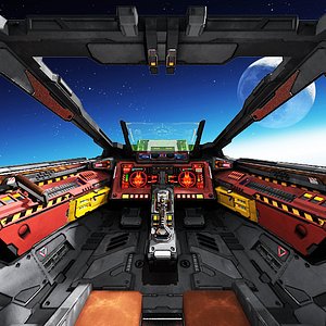 spaceship cockpit c2 3d max