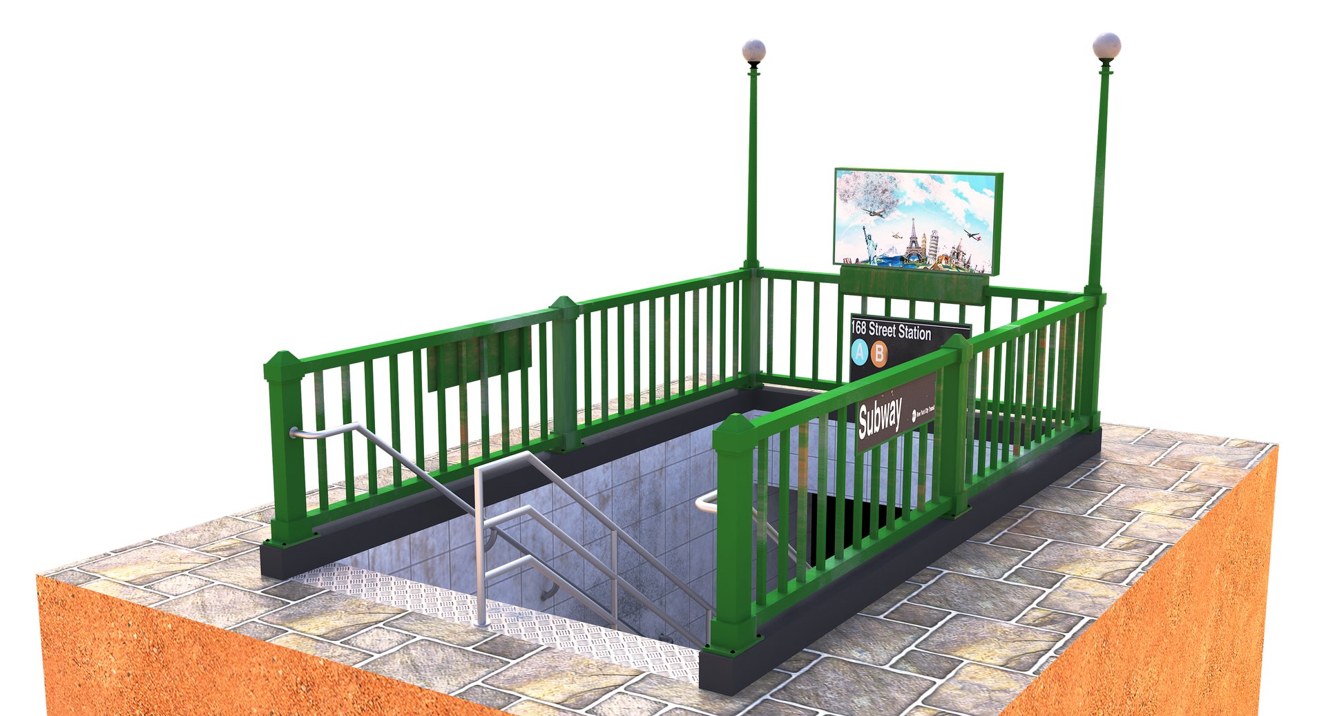 Street Elements Collections 3 model https://p.turbosquid.com/ts-thumb/lO/XLdrk9/UX/subwayentrance9/jpg/1653077646/1920x1080/fit_q87/986f6cfe682bf05b1379d72423cb9f55eb4c156b/subwayentrance9.jpg
