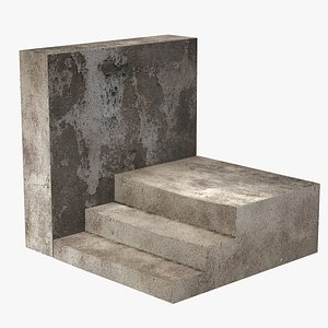 stone staircase wall 3d model