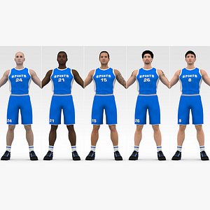 Basketball Players Blue Team Collection