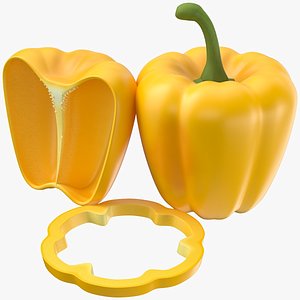 Yellow Bell Pepper 3D