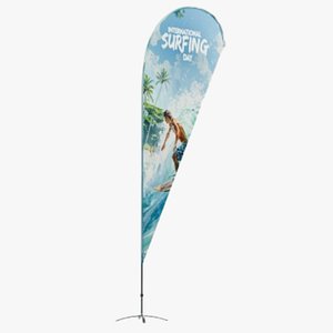 3D Tear Drop Flag 3D Model model