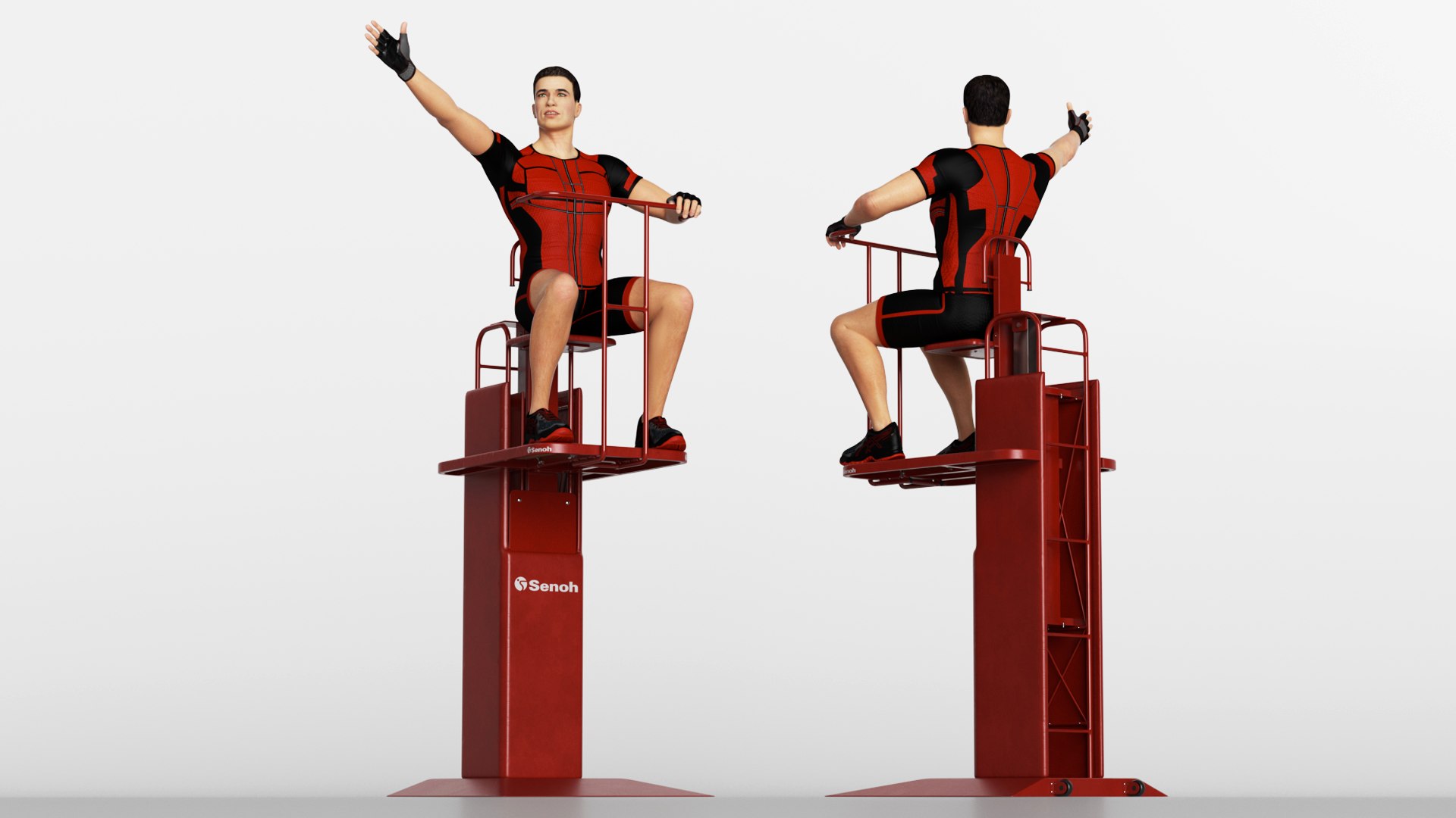 3D Volleyball Referee On The SENOH Umpire Tower Model - TurboSquid 2274927