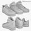 Nike Air Force 1 Set (Noir)