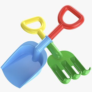 Detailed Sand Shovel And Fork Toys