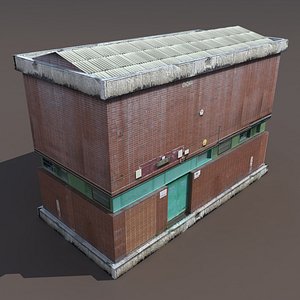 Factory Low poly 3d Building