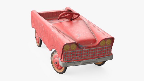 modelo 3d Antiguo coche de pedales retro Murray de aparejo rojo