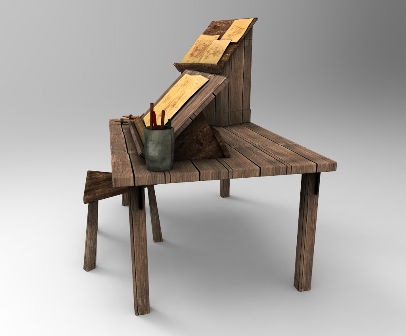 medieval drafters table 3D model https://p.turbosquid.com/ts-thumb/lO/prBKfm/20PGJQuR/untitled.196/jpg/1533472147/1920x1080/fit_q87/bf7d9352c22a00d827d8cdc86e1cfca01e0176d4/untitled.196.jpg