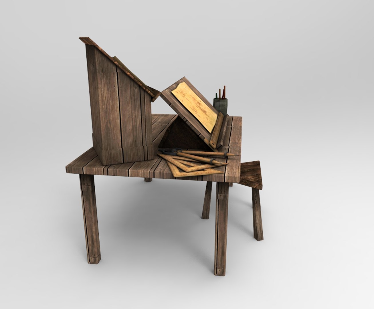 medieval drafters table 3D model https://p.turbosquid.com/ts-thumb/lO/prBKfm/MAmrJm0p/untitled.200/jpg/1533472147/1920x1080/fit_q87/4a6c726e8ec0165ddb3c8162c3f86e6c4c9ace72/untitled.200.jpg